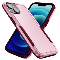 Heavy Duty Strong Armor Hybrid Trailblazer Case Cover for Apple iPhone 14 [6.1] (Pink)