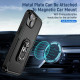 Heavy Duty Strong Armor Ring Stand Grip Hybrid Trailblazer Case Cover for Apple iPhone 14 [6.1] (Black)