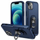 Heavy Duty Strong Armor Ring Stand Grip Hybrid Trailblazer Case Cover for Apple iPhone 14 [6.1] (Navy Blue)