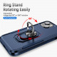 Heavy Duty Strong Armor Ring Stand Grip Hybrid Trailblazer Case Cover for Apple iPhone 14 Plus [6.7] (Navy Blue)