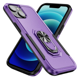 Heavy Duty Strong Armor Ring Stand Grip Hybrid Trailblazer Case Cover for Apple iPhone 14 Plus [6.7] (Purple)