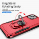 Heavy Duty Strong Armor Ring Stand Grip Hybrid Trailblazer Case Cover for Apple iPhone 14 [6.1] (Red)