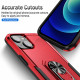 Heavy Duty Strong Armor Ring Stand Grip Hybrid Trailblazer Case Cover for Apple iPhone 14 [6.1] (Red)