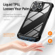 Strong Clear Armor Plate Slim Edge Bumper Protective Case for Apple iPhone 14 Pro [6.1] (Black)