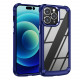 Strong Clear Armor Plate Slim Edge Bumper Protective Case for Apple iPhone 14 Pro [6.1] (Navy Blue)