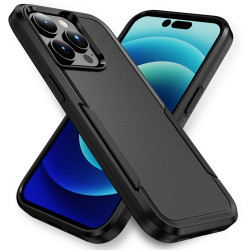 Shockproof Heavy Duty Armor Hybrid Trailblazer Case Cover for Apple iPhone 15 Pro: Anti-Scratch, 360 Protection, Slim Design (Black)