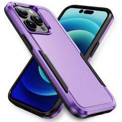 Heavy Duty Strong Armor Hybrid Trailblazer Case Cover for Apple iPhone 14 Pro Max [6.7] (Purple)