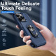 Heavy Duty Strong Armor Ring Stand Grip Hybrid Trailblazer Case Cover for Apple iPhone 14 Pro [6.1] (Navy Blue)