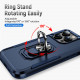 Heavy Duty Strong Armor Ring Stand Grip Hybrid Trailblazer Case Cover for Apple iPhone 14 Pro Max [6.7] (Navy Blue)