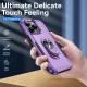 Heavy Duty Strong Armor Ring Stand Grip Hybrid Trailblazer Case Cover for Apple iPhone 14 Pro Max [6.7] (Purple)