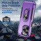 Heavy Duty Strong Armor Ring Stand Grip Hybrid Trailblazer Case Cover for Apple iPhone 14 Pro [6.1] (Purple)