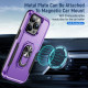 Heavy Duty Strong Armor Ring Stand Grip Hybrid Trailblazer Case Cover for Apple iPhone 14 Pro [6.1] (Purple)