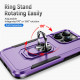 Heavy Duty Strong Armor Ring Stand Grip Hybrid Trailblazer Case Cover for Apple iPhone 14 Pro Max [6.7] (Purple)