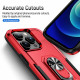 Heavy Duty Strong Armor Ring Stand Grip Hybrid Trailblazer Case Cover for Apple iPhone 14 Pro Max [6.7] (Red)