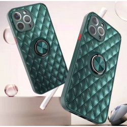 Slim Quilted PU Leather Luxury Shockproof 360 Ring Stand Protective Cover Phone Case for Apple iPhone 13 Pro (Red) Slim Quilted PU Leather Luxury Shockproof 360 Ring Stand Protective Cover Phone Case for Apple iPhone 13 Pro (Red)