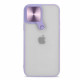 Selfie Camera Lens Protection Case with Stand and Built-In Mirror for Apple iPhone 13 Mini (Purple)