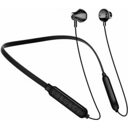 JCK12 Neckband Bluetooth Wireless Stereo Earbuds, HiFi Sound & Deep Bass, Bluetooth 5.0, Wired & Wireless, for Gym, Running & Universal Devices (Black)