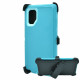 Premium Armor Heavy Duty Case with Clip for Galaxy Note 10+ (Plus) (AquaBlue Blue)