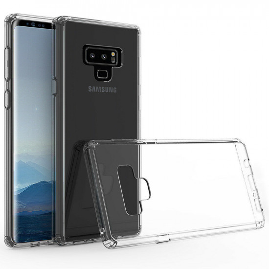 Transparent Clear Strong Silicone Drop Protection Shockproof Case for Samsung Galaxy Note 9 (Clear)