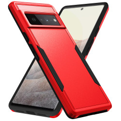 Heavy Duty Strong Armor Hybrid Trailblazer Case Cover for Google Pixel 6 Pro (Red)