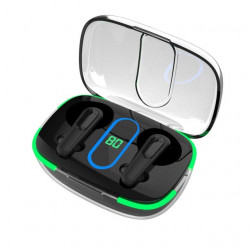 WirelessPro70 TWS Bluetooth Earbuds with High-Quality Sound, Hands-Free Calling, Battery Display & Wireless Charging for All Bluetooth Devices (Black)