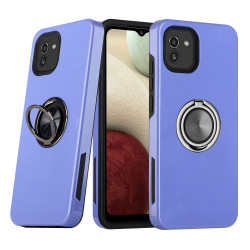 Dual Layer Armor Hybrid Stand Ring Case for Samsung Galaxy A03 (Purple)