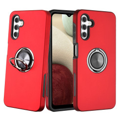 Dual Layer Armor Hybrid Stand Ring Case for Samsung Galaxy S22+ Plus 5G (Red)