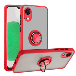 Tuff Slim Armor Hybrid Ring Stand Case for Samsung A03 Core (Red)