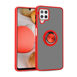 Tuff Slim Armor Hybrid Ring Stand Case for Samsung Galaxy A22 4G (Red)