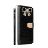 Ribbon Bow Crystal Diamond Wallet Case for Samsung Galaxy Note 10 (Black)