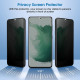 Privacy Anti-Spy Full Cover Tempered Glass Screen Protector Fingerprint ID Compatible for Samsung Galaxy S22 5G (Black)