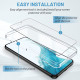 3D Tempered Glass Full Screen Protector with Working Adhesive In Screen Finger Scanner for Samsung Galaxy S22 Plus (Clear)