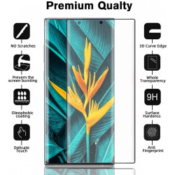 3D Tempered Glass Full Screen Protector with Working Adhesive In Screen Finger Scanner for Samsung Galaxy S22 Ultra (Clear)