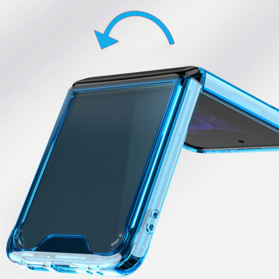 Clear Armor Hybrid Transparent Bumper Case for Samsung Galaxy Z Flip 3 5G (Clear)