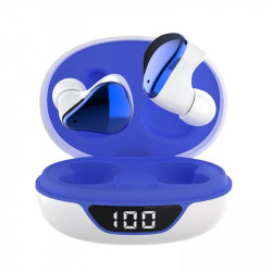 TWS Stereo 9D Sound True Wireless Earbuds P68, Bluetooth 5.0, Touch Control, Built-in Mic, 3D Bass, Perfect for Gaming & Music (Blue)